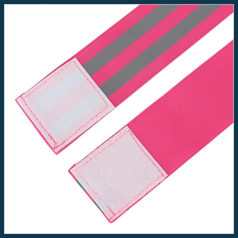 TUCKBOLD 8pcs Reflective Bands for Arm Cycling Reflective Armbands Pink