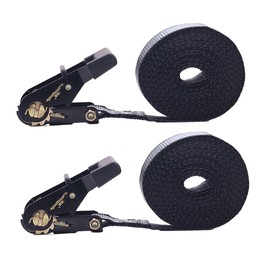 BoxerTool 1.5" x 20' Endless Ratchet Tie Down Strap - 2 Pack - 4,000LBS Heavy Duty Cargo Tie Down, Ratcheting Securing Straps, Car Rack, Cargo, Motorcycles, Trailer Loads, Kayak