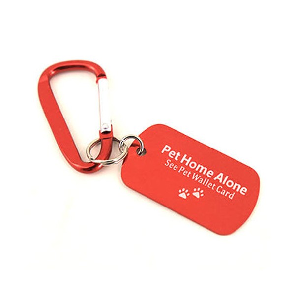 KumasonCo Pet ID Emergency Key Tag with Carabiner, Pet Wallet