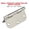 30 Pack Rounded Satin Door Hinges Brushed Nickel 3.5 Inch