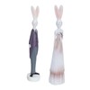 1 Pair Rabbit Ornament Innovative Resin Couple Rabbits Figurine Wedding
