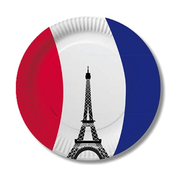 DH-Konzept 10 Paper Plates in France for Parties and Birthdays