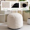 HIGOGOGO Round Stuffed Pouf Ottoman, Corduroy Poufs with Foam Chunk