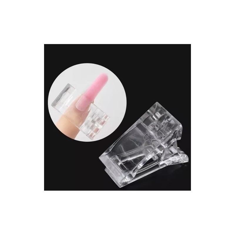 SANOBA Pinza Para Sujetar Uñas De Polygel Transparente 5 Piezas