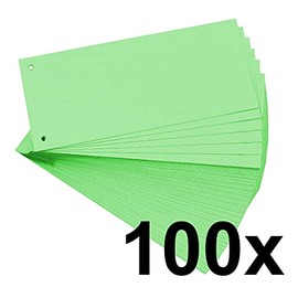 Exacompta Exacompta 13445B 100er Pack Karton-Trennstreifen. 10,5 x 24 cm grün. Für eine übersichtliche Anblage Ihrer Dokumente. Trennlaschen Trennblätter Ordner Register Blauer Engel