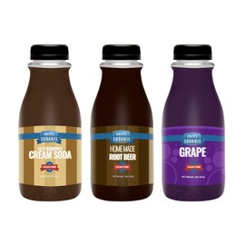 Ralph's 3 SUGAR FREE Diet Sparkling Water Soda Maker Flavor Syrup Pack | Cream Soda | Root Beer | Grape | Three 12oz Bottles | Sodamix