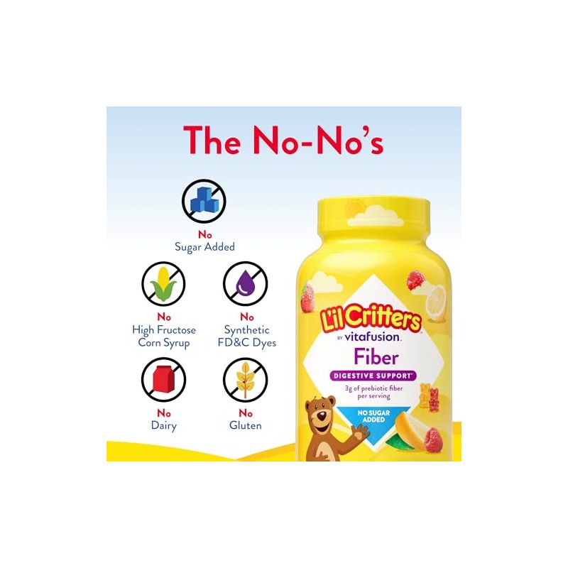 Critters Fiber Gummy Bears Count