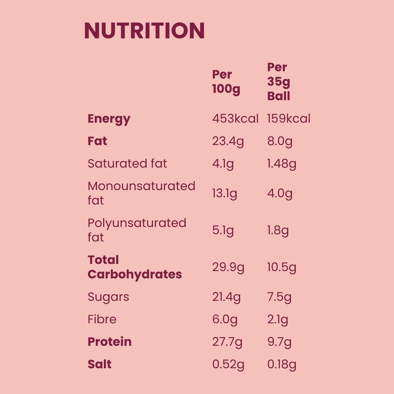 Bounce Protein Peanut Balls, Filled With A Nut Butter Centre,
