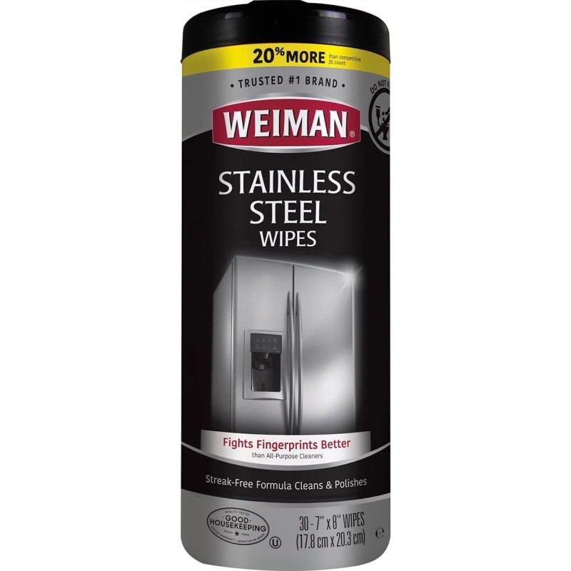 Weiman Products Stainless Steel Wipes 30 Count (Pack of 1)