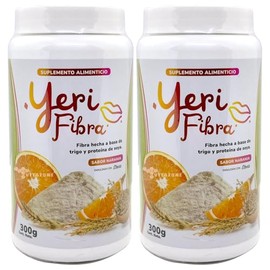 Yeri fibra sabor Naranja 2 botes con 300 gr cada uno.
