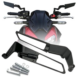 KAIQIVEM Motorcycle Mirrors Stealth Wind Wing Side Rearview Mirrors Compatible With Z900 Z650 Z500 Z400 MT03 MT07 MT09 SP MT10 CB750 Hornet 1000 GSX-8S GSXS 750 1000 Svartpilen 401