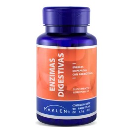 Enzimas Digestivas + Prebióticos | 90 Tabletas 1.2g | Maklen Sin Sabor