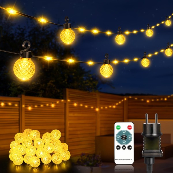 NIBSHOOM Lichterkette Au?en, 100 LED 17M Dimmbare LED Lichterkette mit