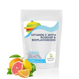Vitamin C 1000mg with Rosehip & Bioflavonoids 7 Tablets - Choose Your Packet Size - LetterBox Friendly UK