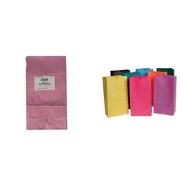 Casafoyer Flat Bottom Paper Bags Combo Kit - Assorted Pastel & Bold Colors - Perfect for Arts & Crafts Projects