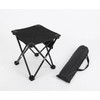 Jhdydz Portable Folding Camping Stool w/Foot Rest, Lightweight Mini Chair