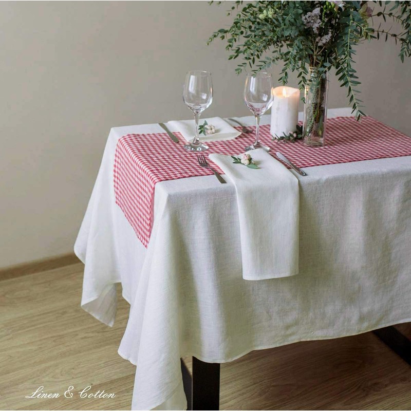 Linen & Cotton Hygge Tablecloth 100% Linen, 140 x 220cm