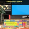 Mechanical Keyboard Keycaps 124 Keys PBT Dye Sublimation Vivid Colors