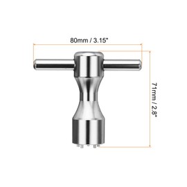 sourcing map Golf Weight Screw Wrench Tool Aluminum Alloy 5 Pin Hole Golf Club Putter Heads Wrench Replacement Putter Weight Wrench Tool for Studio Select Button Back Putter, Silver