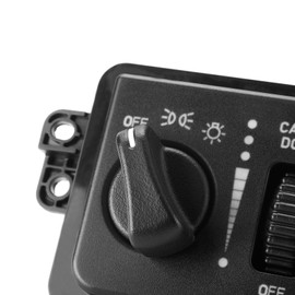 Headlight Switch Control for 2002-2003-2004-2005 Dodge Ram 1500 2500 3500 Pickup | 2003 Dodge Ram 1500 2500 3500 RAM Van Cargo Dome Light Fog Headlamp Switch, Replace 56045537AB-56045537AA-56045537AC