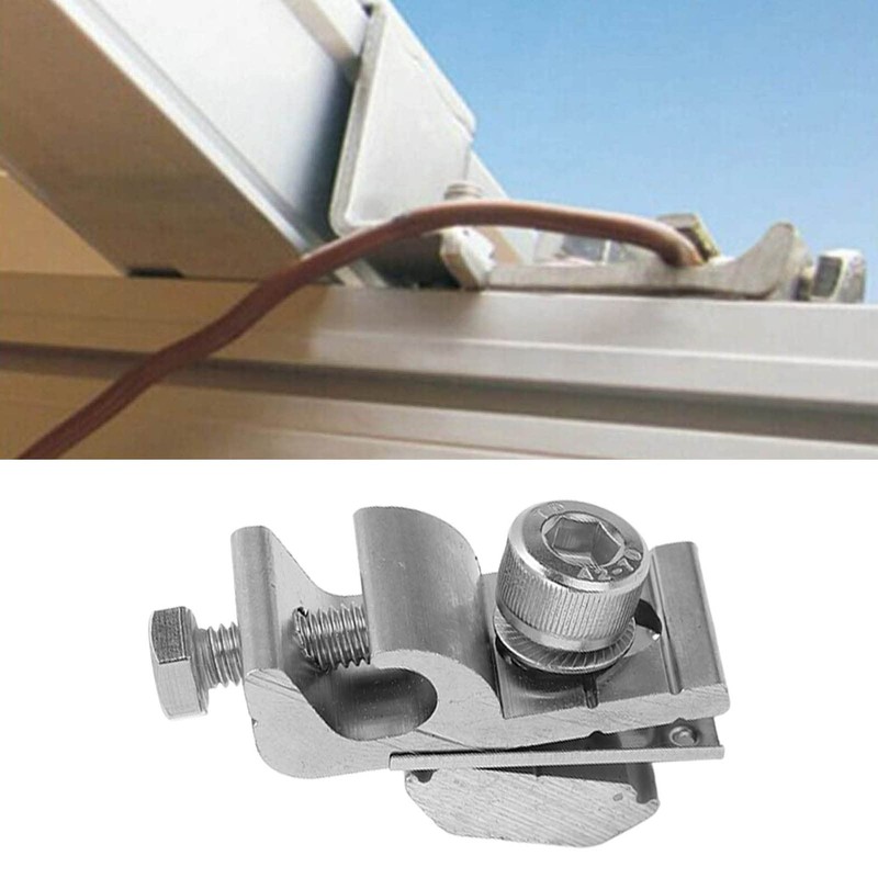 10Pcs Solar Mounting System Solar Mounting System Grounding Clip, Solar