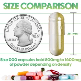 XPRS Nutra Vegan Size 000 Empty Capsules - 500 Count Clear Empty Vegan Vegetarian Empty Pill Capsules - DIY Vegetable Capsule Filling - Veggie Caps Pills