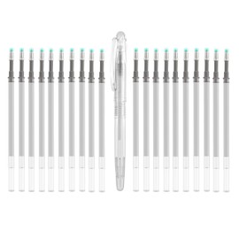 ibotti Heat Erasable Fabric Pen with 20 Refills for Tailors Sewing, Quilting, Crafts And Dressmaking Disappearing Ink, White