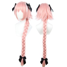Linfairy Cosplay Wig + 3 Bowknot Heat Resistant Wig Costume Accessory L37 Festival cosplay wig 35.4 inches (90 cm)