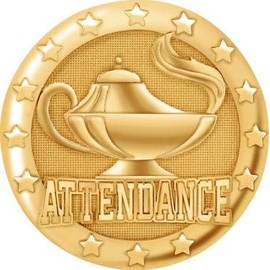 Attendance Pins Gold, School Attendance Lapel Pins For Perfect Attendance Pins 1 Pack