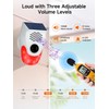 PILSAMAS Solar Motion Sensor Alarm with Custom Voice Upload -