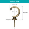 sourcing map 2Pcs Curtain Holdback, Aluminum Alloy Wall Mounted Curtain