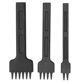 3 Pcs Leather Hole Punch DIY Hand Made Leather Goods Leather Zinc Alloy Black Round Hole Row Punch5mm