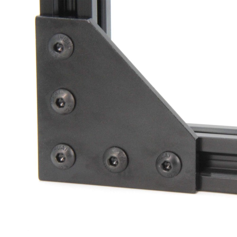 Zeberoxyz 4 Pieces Black L-Shaped Corner Angle Plate with 20