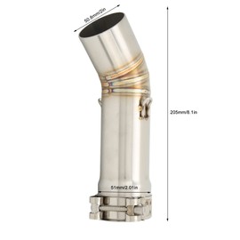 Aramox Stainless Steel Exhaust Pipe Middle Section For Fz8 Fz8N Exhaust Pipe