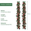 Red Berry Christmas Garland,Artificial Berry Garland Flexible Greenery Garland with