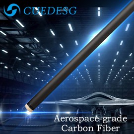 CUEDESG Carbon Fiber Break Jump Cue Pool Stick,3 Piece Breaking Pool Cue,Low Deflection Jump Break Cue 13mm Pro Tip with PU Bag (23_Red)