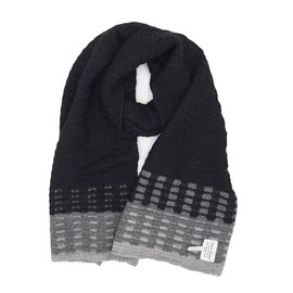 Maggie Jo 100% Baby Alpaca Knitted Scarf (Black & Greys)