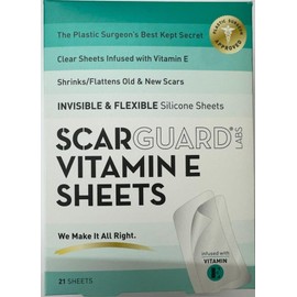 ScarGuard Scarsheet Nearly Invisible Silicone Scar Sheets, 21 Count