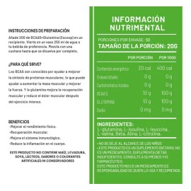 Aminoácidos Bcaas + Glutamina Green Sabores 1kg