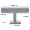 Bocar Grey Velvet Bracelet Display Stand T-Bar Display Holder Organizer