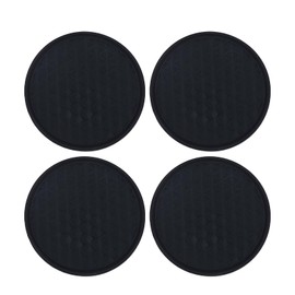 Zikefest 4PCS Car Cup Holder Coasters, Silicone Anti-Slip Insert Coasters, 2.83 Inch Embedded Bottle Pad, Universal Insert Drink Protective Coaster, Car Interior Accessories