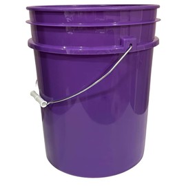 House Naturals 5 Gallon Purple Food Grade Plastic Bucket with Screw on Air Tight Lid- Made in USA (3)