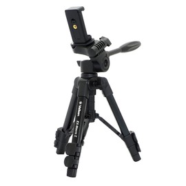 Velbon 017915500617 Tabletop Tripod, Smartphone Tripod, EX-Macro II AZ 3 Tiers, Lever Lock, Total Height 22.2 inches (56.3 cm), Minimum Height 7.9 inches (20.3 cm), Leg Diameter 0.7 inches (17 mm),