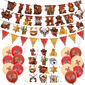 42Pcs Wild West Party Decorations, Cowboy Western Theme Decor, Country Themed Party Decoration