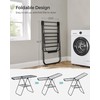 SONGMICS Clothes Drying Rack, with Sock Clips, Metal Laundry Rack,