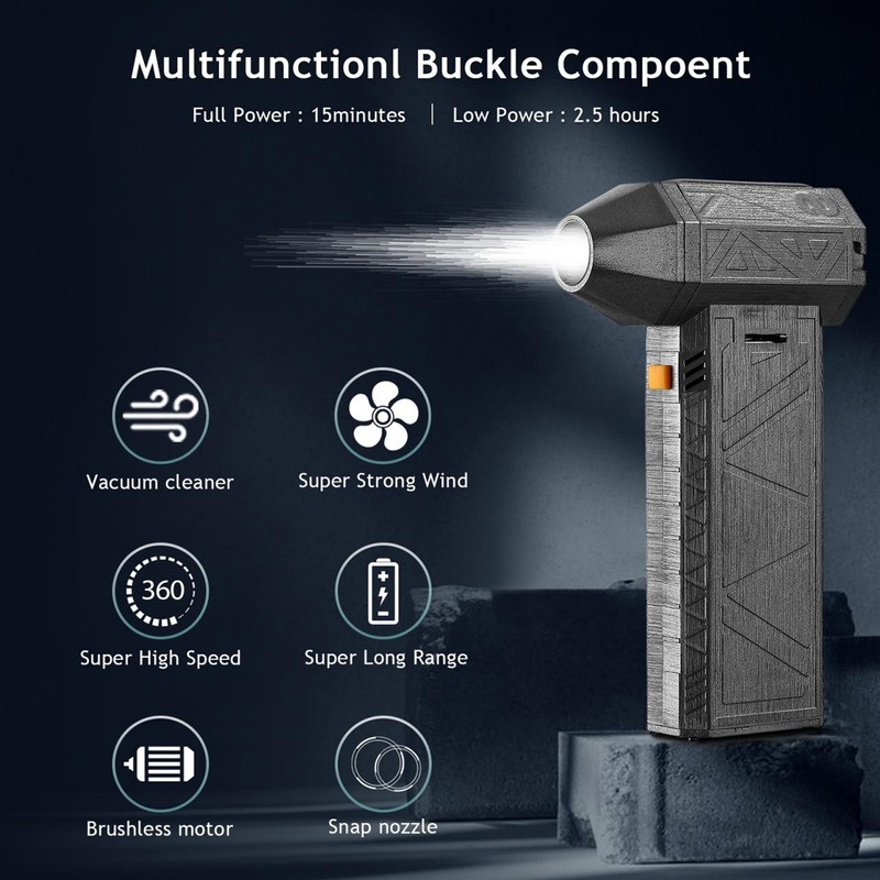 Jet Dry Dust Blower 200000RPM Type C Fast Charging Electric