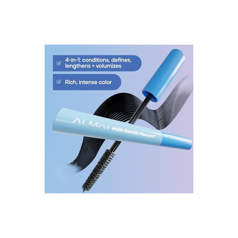 Almay Multi-Benefit Waterproof Mascara, Black, 0.24 Fl. Oz.