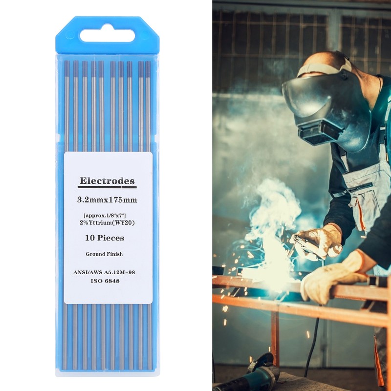 10Pcs Rod Welding Tungsten Electrode Arc Yttrium Needle Equipment Blue