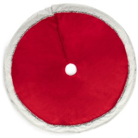 com-four® Premium Christmas Tree Skirt to Protect Against Pine Needles – Round Christmas Tree Skirt for Christmas Tree – Underlay for Christmas Tree