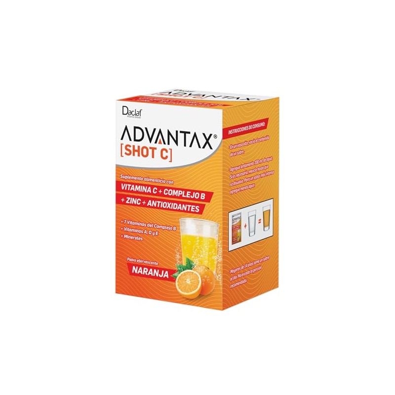 Shot C, Vitaminas Complejo B + Vitamina C Efervescente, Energía